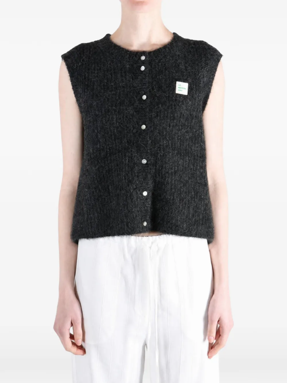 American Vintage East sleeveless cardigan - Grau