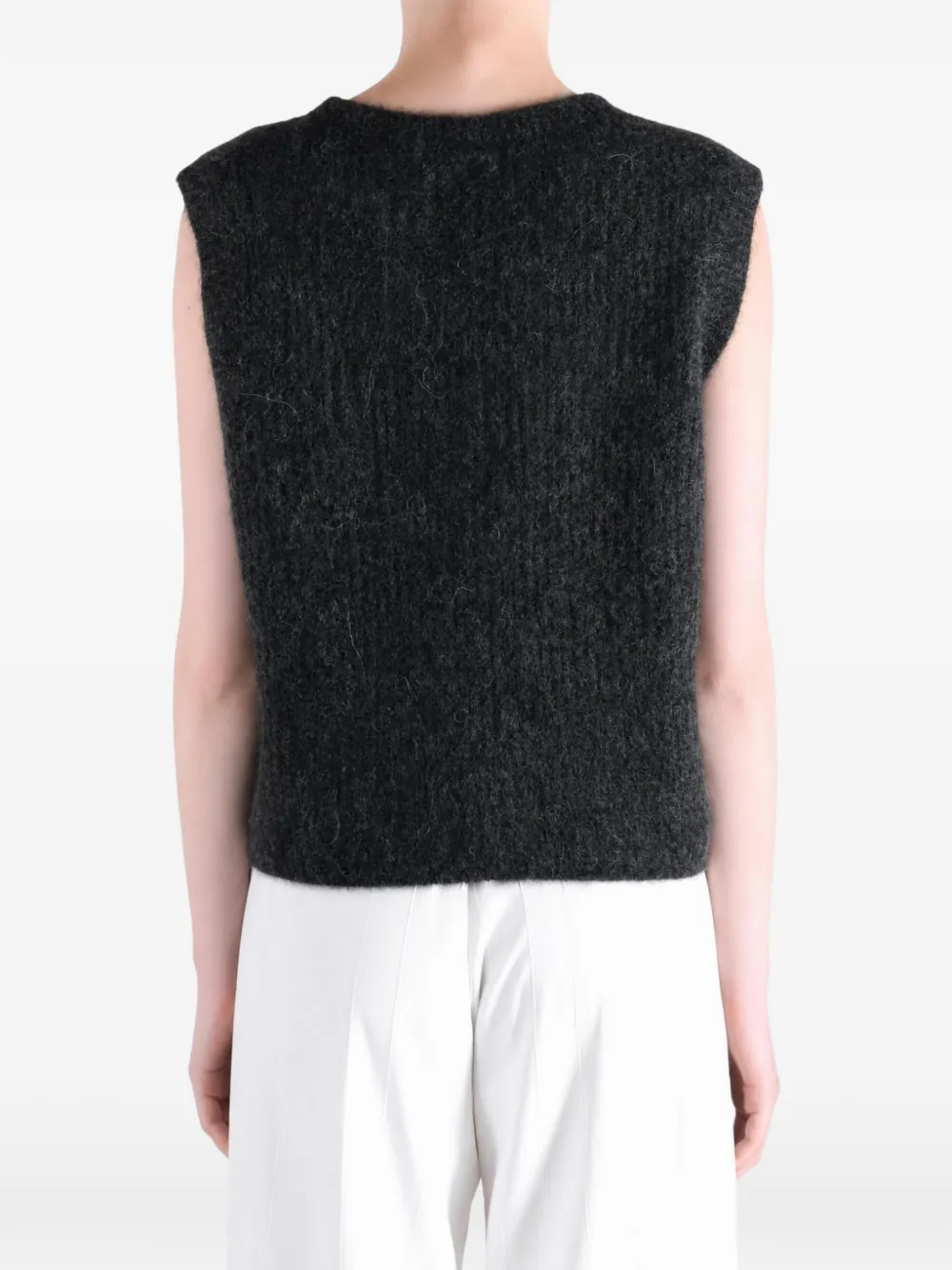 American Vintage East sleeveless cardigan Grijs