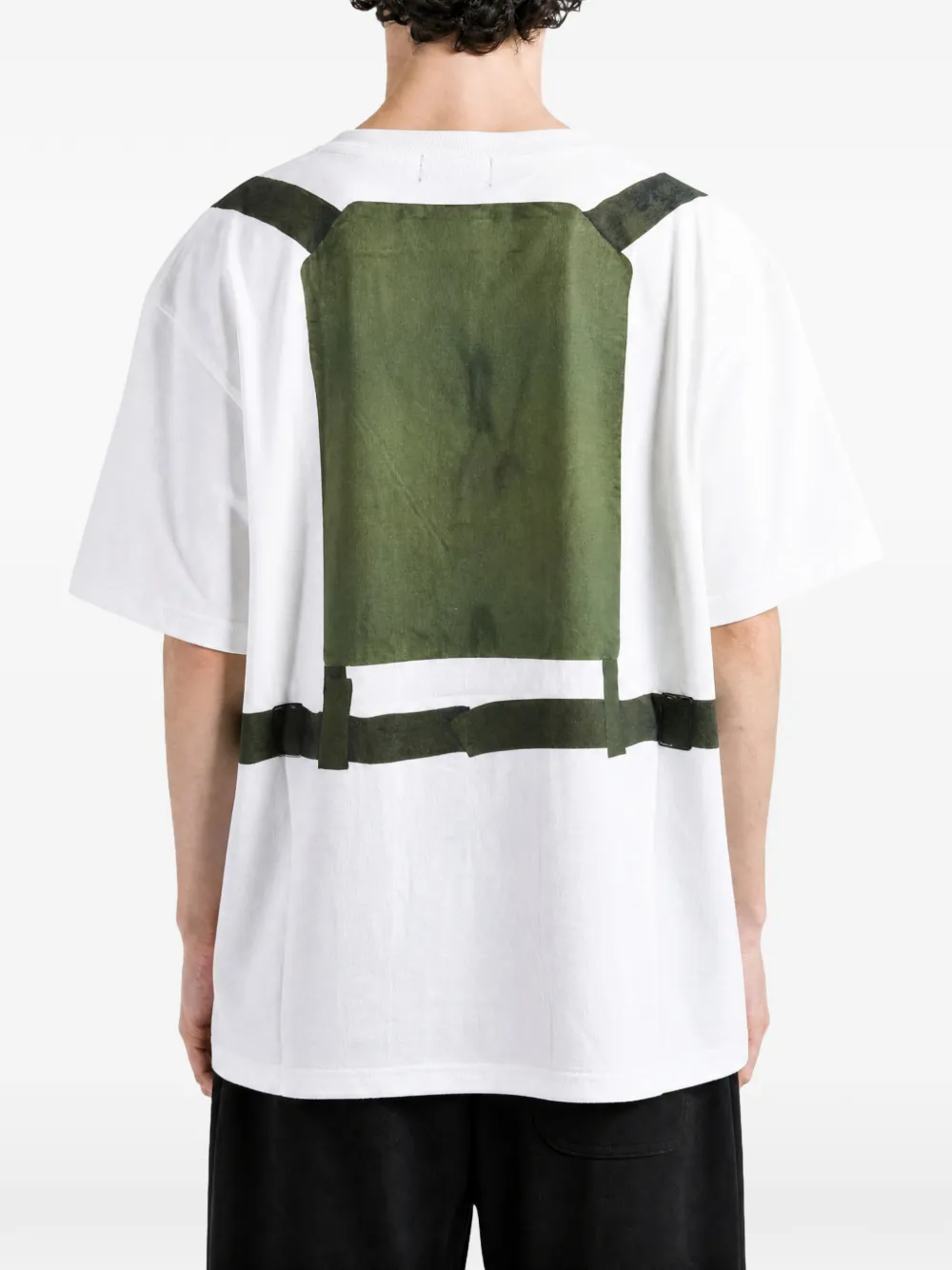 THUG CLUB vest-print T-shirt Wit
