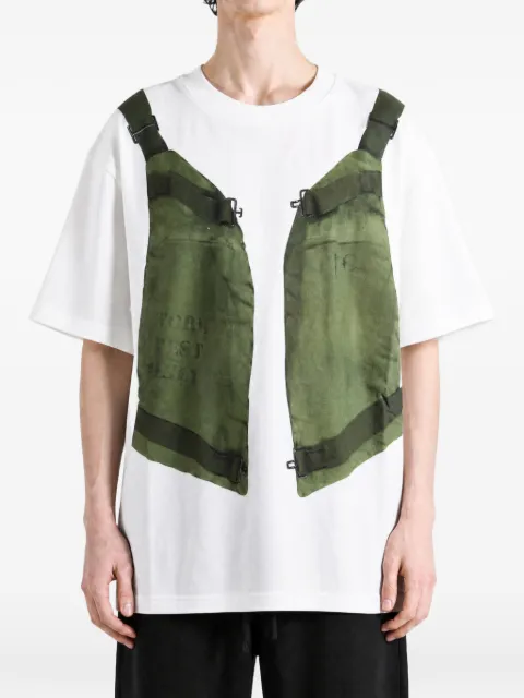 THUG CLUB vest-print T-shirt