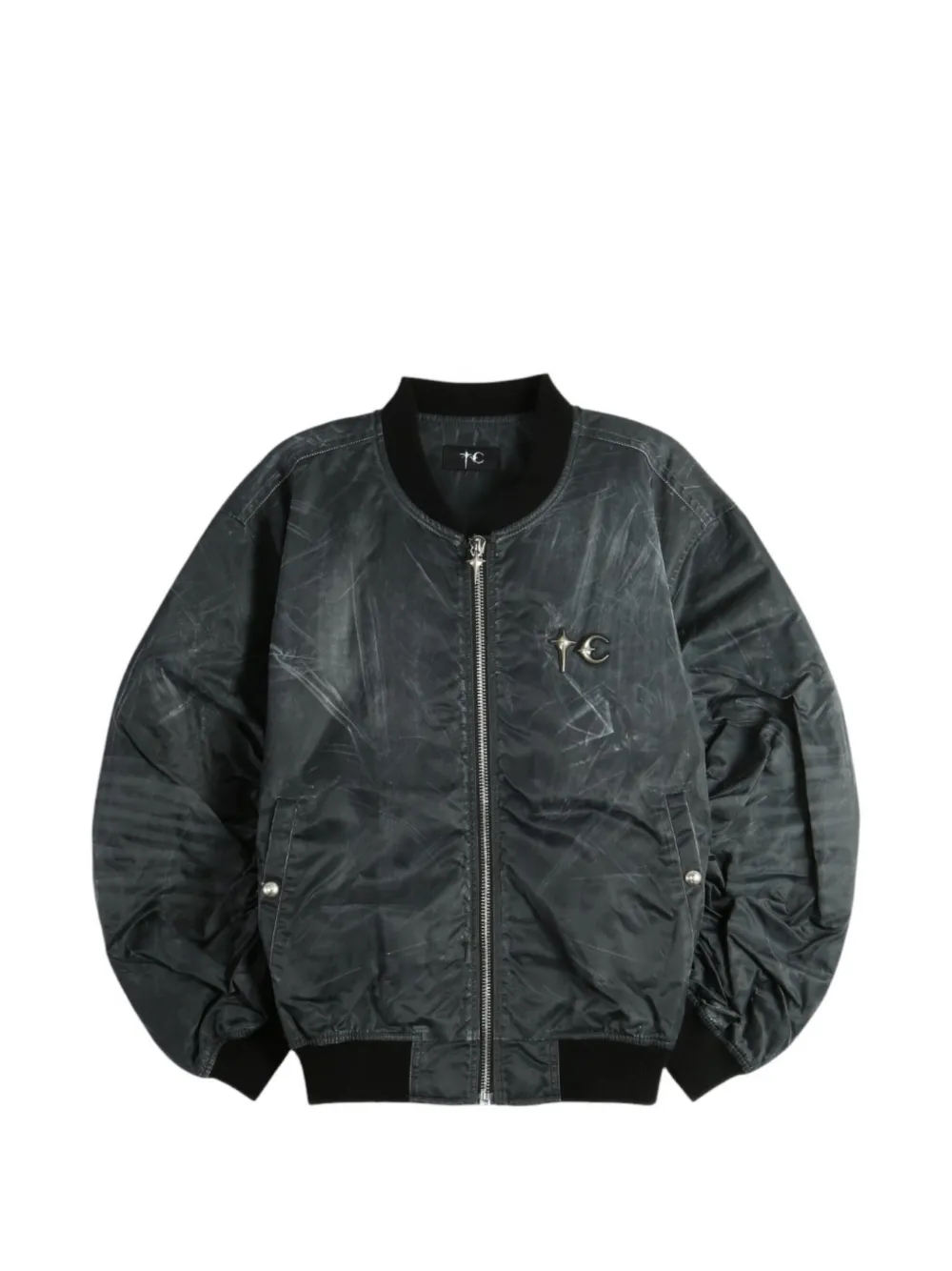 THUG CLUB Jamong dog-print bomber jacket - Schwarz