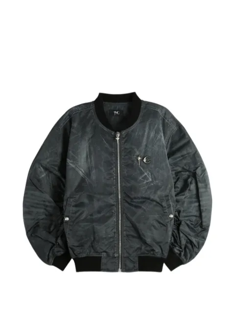 THUG CLUB Jamong dog-print bomber jacket