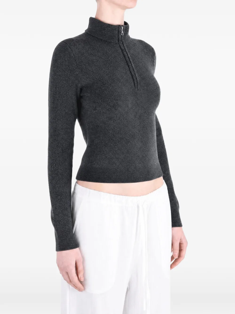 Auralee half-zip wool sweater Grijs