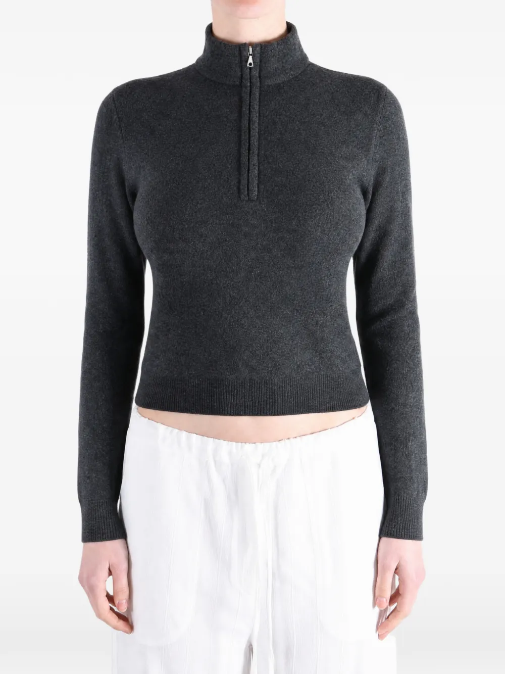 Auralee half-zip wool sweater Grijs
