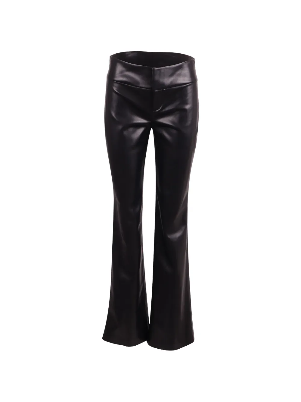 alice + olivia Olivia faux-leather flared trousers - Schwarz