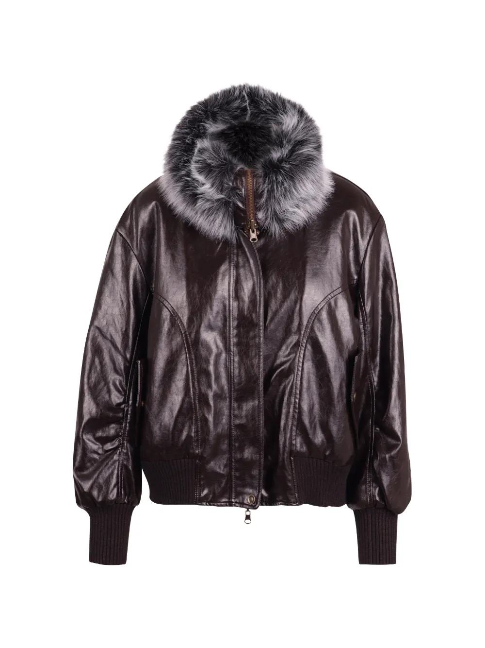 Sword faux-fur trim bomber jacket - Marron Sword faux-fur trim bomber jacket - Marron