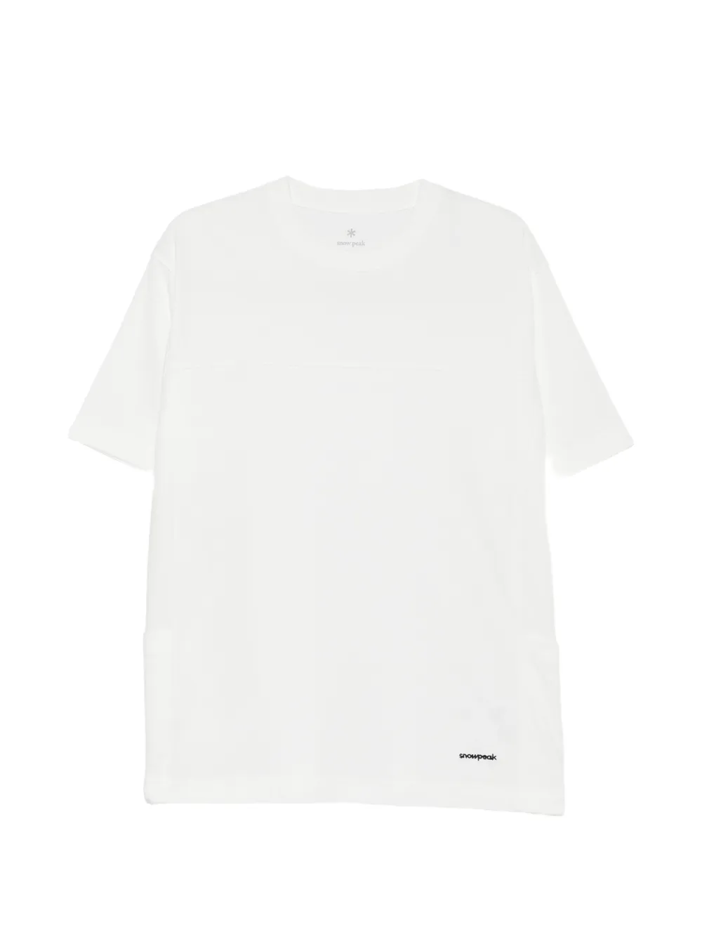 Snow Peak logo-embroidered panelled T-shirt - Blanc Snow Peak logo-embroidered panelled T-shirt - Blanc