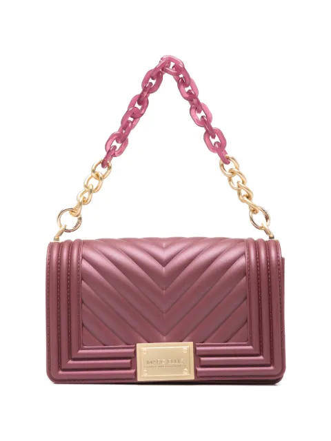 Marc Ellis small Flat 27 chevron-quilted logo-plaque tote bag