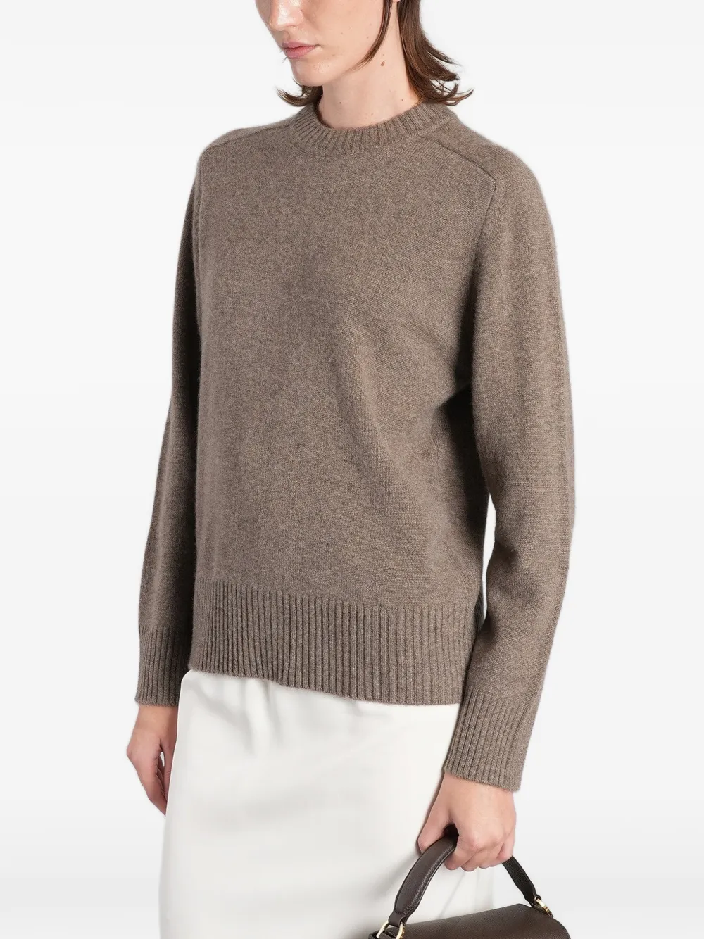 LouLou de Saison Baltra Ids ribbed-trim sweater Bruin