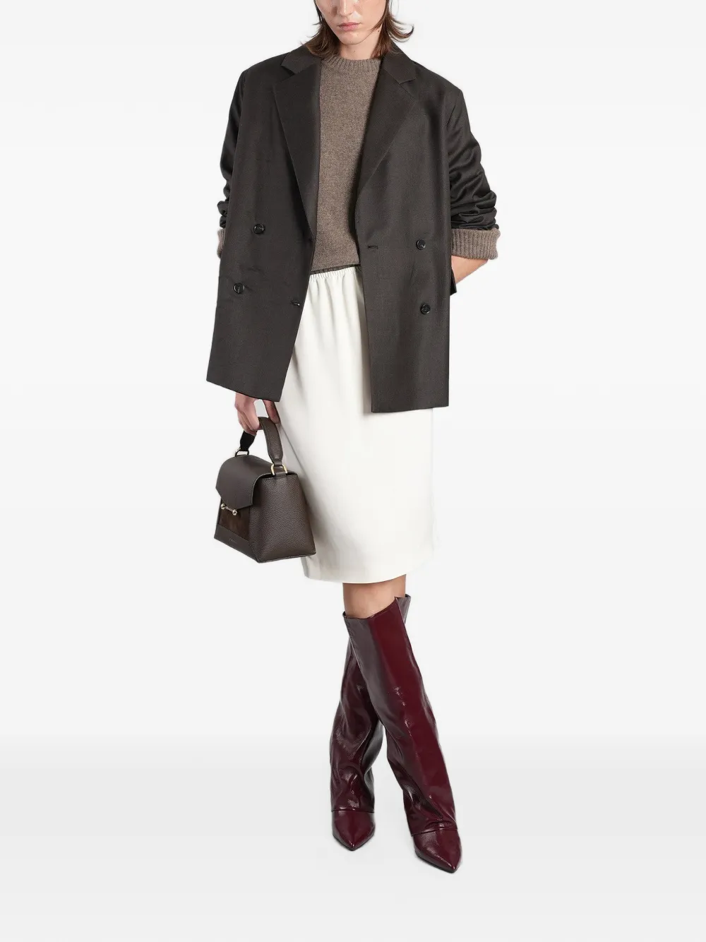 LouLou de Saison Baltra Ids ribbed-trim sweater Bruin