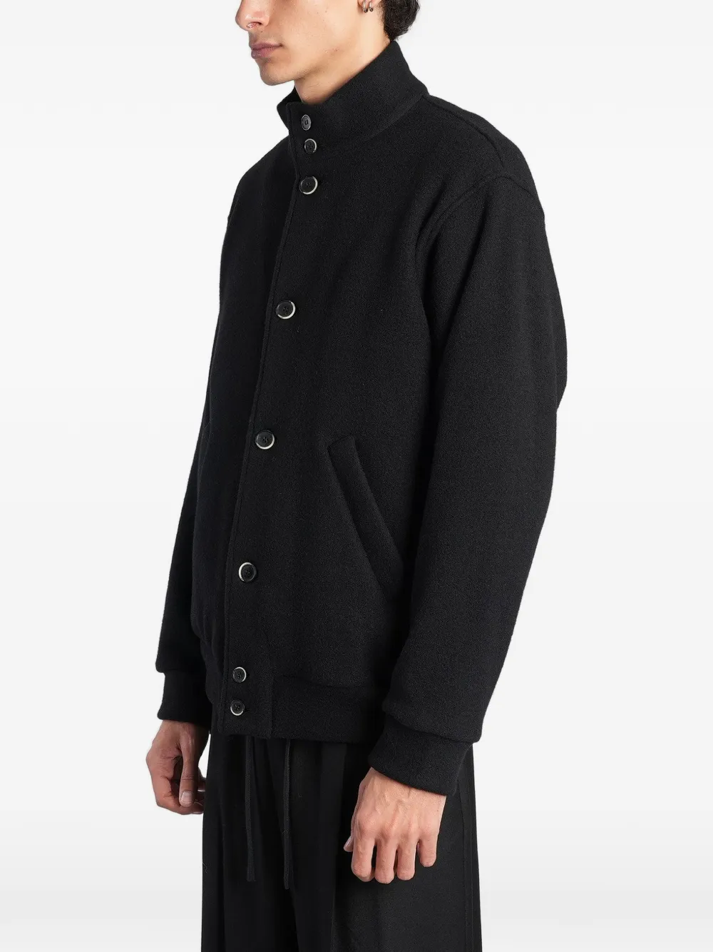 Barena Caopian button-up high-neck jacket Zwart