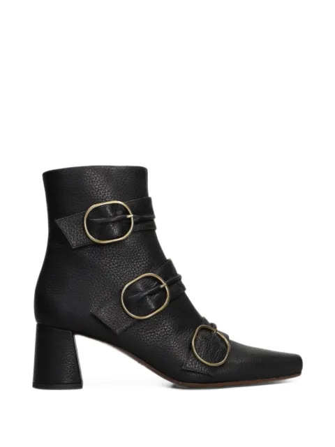 Chie Mihara Adila triple-buckle grained-leather ankle boots