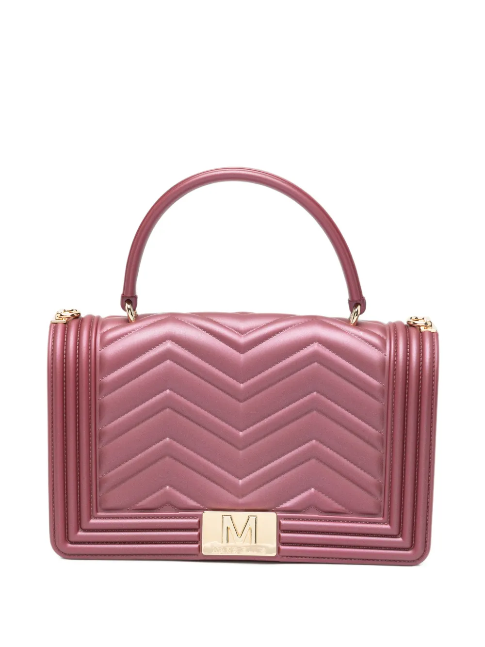 Marc Ellis Flatwave chevron-quilted shoulder bag - Rosa