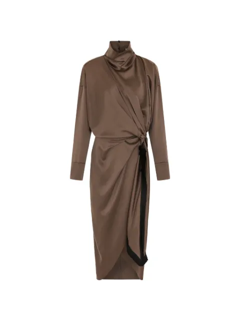 16Arlington Resia knotted silk midi dress