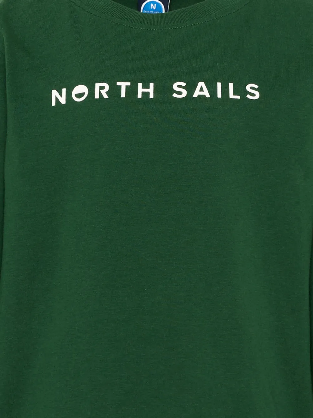 North Sails Kids T-shirt met lange mouwen en logo-print Groen