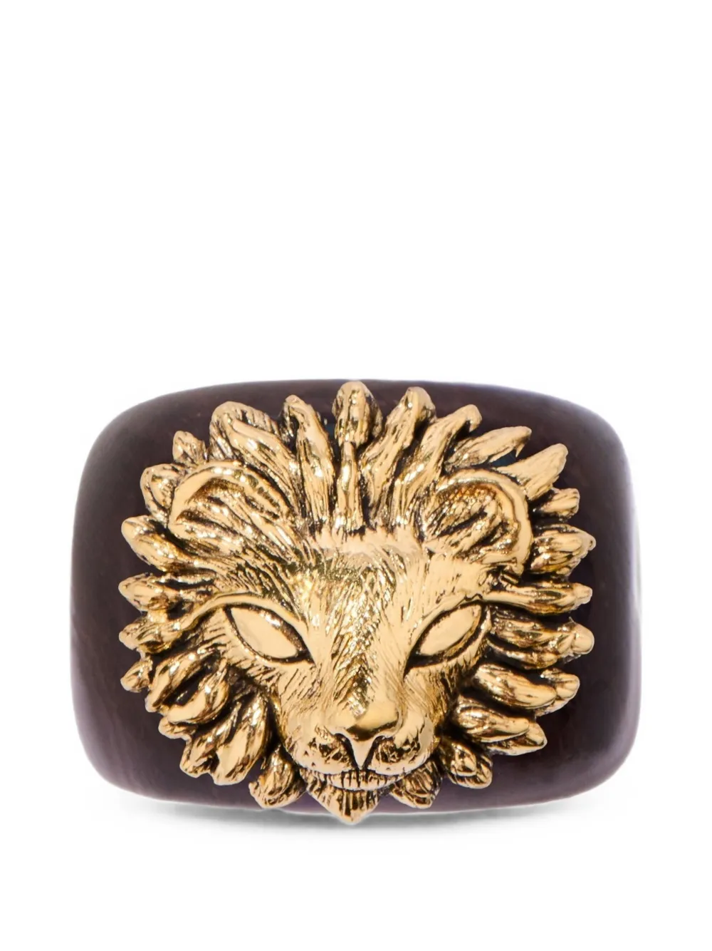 Aurelie Bidermann Saby lion-head ring - Gold