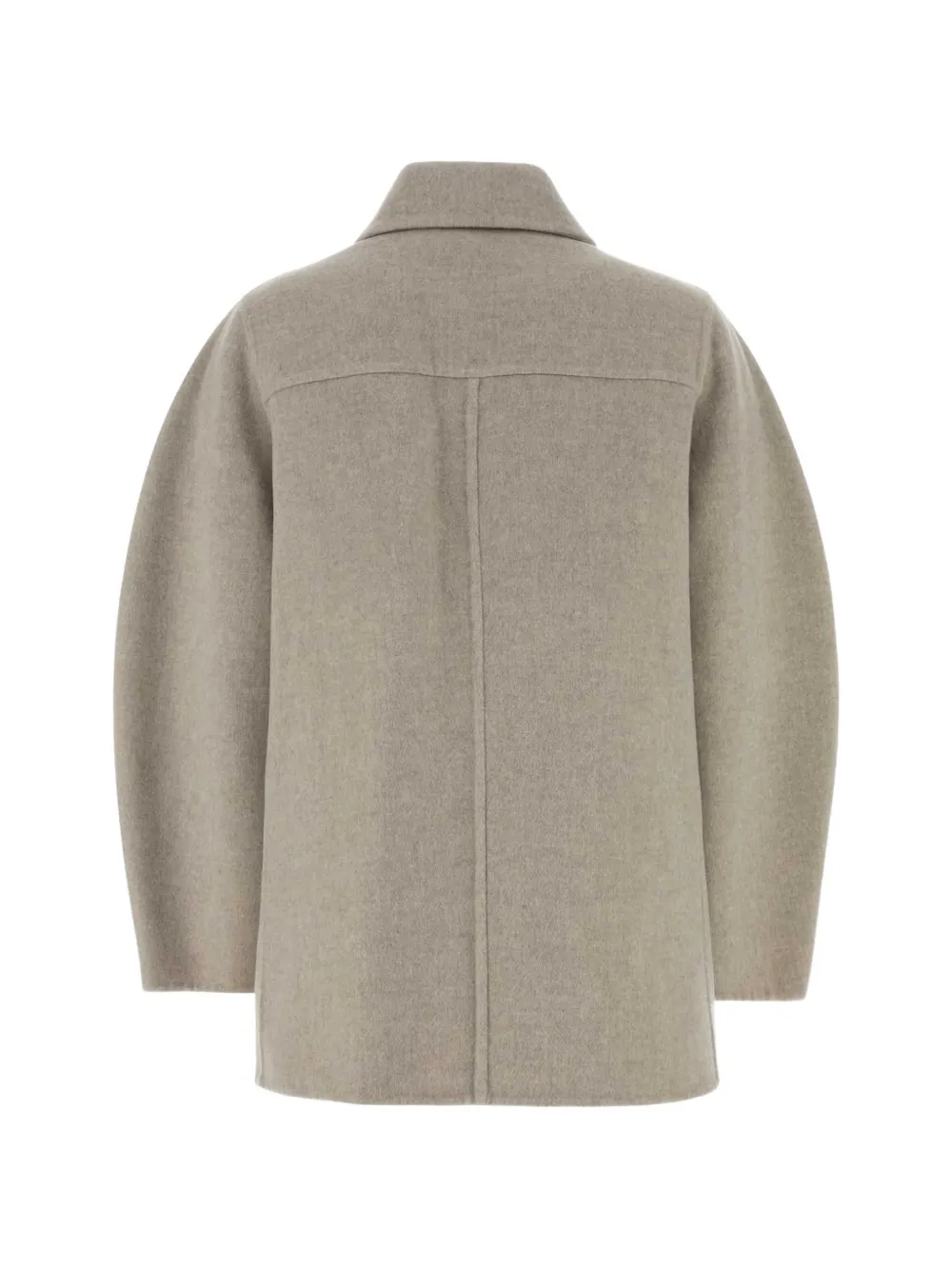 Brunello Cucinelli Wollen jas met dubbele rij knopen Beige