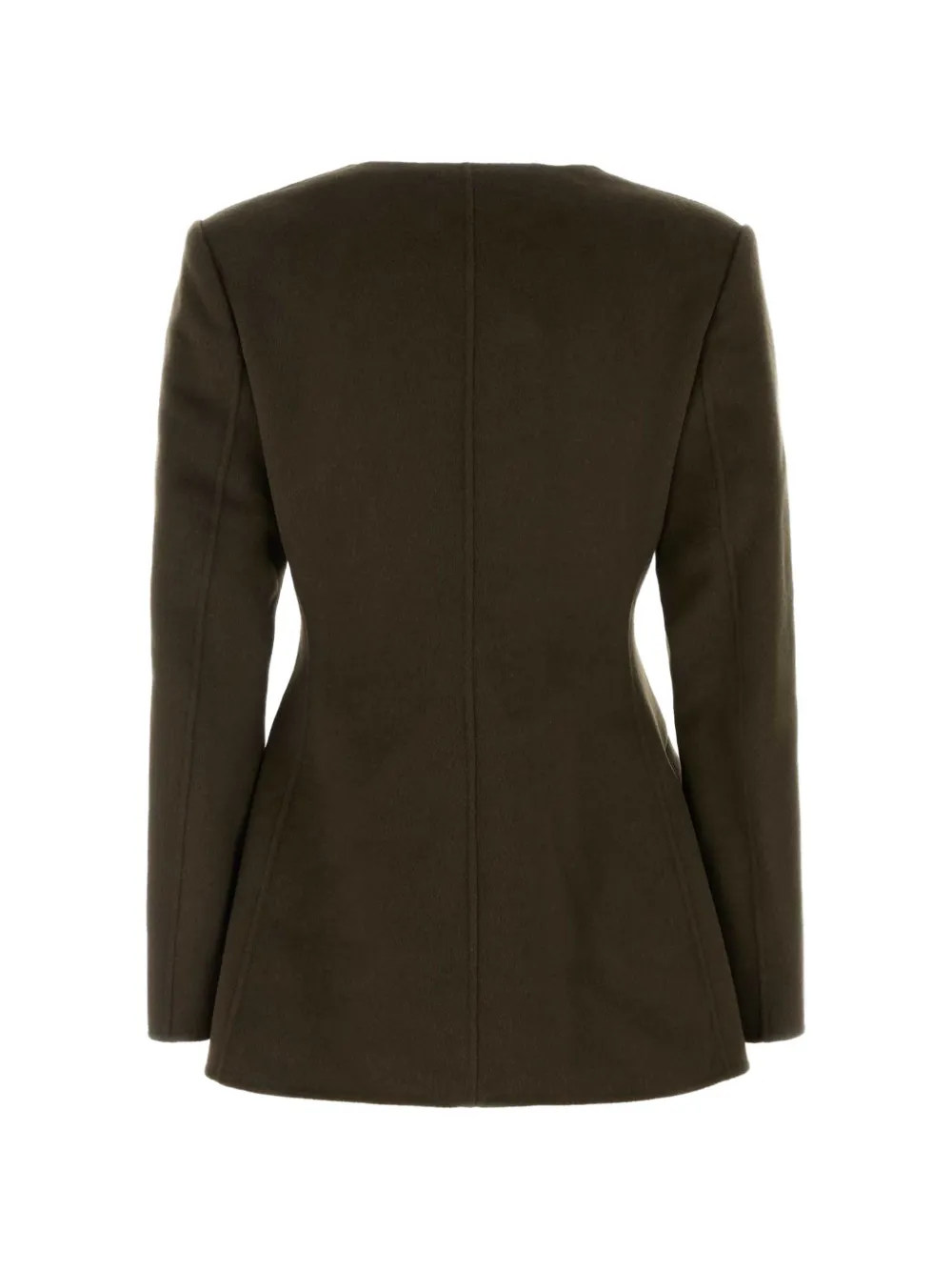 Lisa Yang Doublé kraagloze blazer met enkele rij knopen Groen