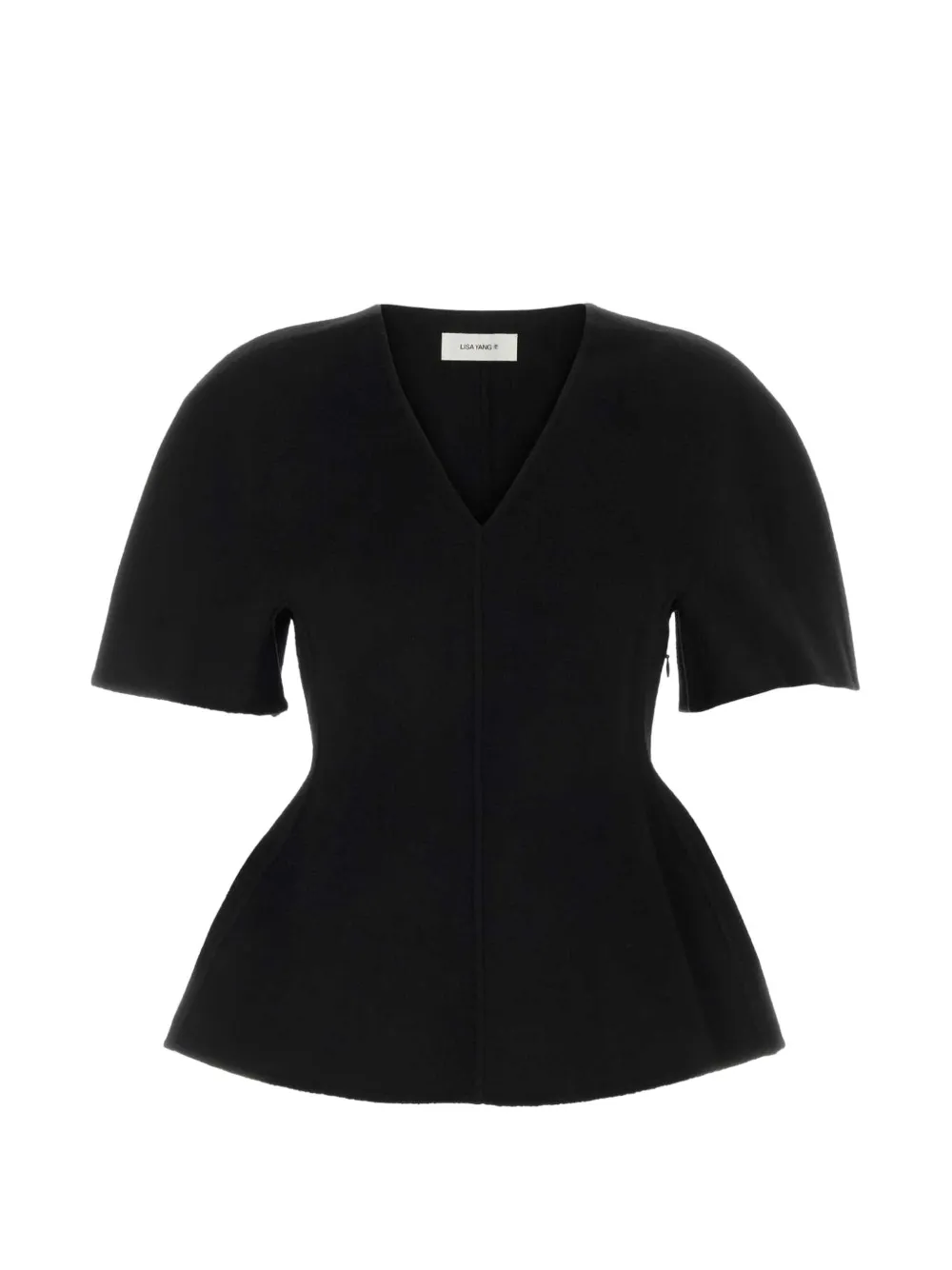 Lisa Yang Top con scollo a V - Nero