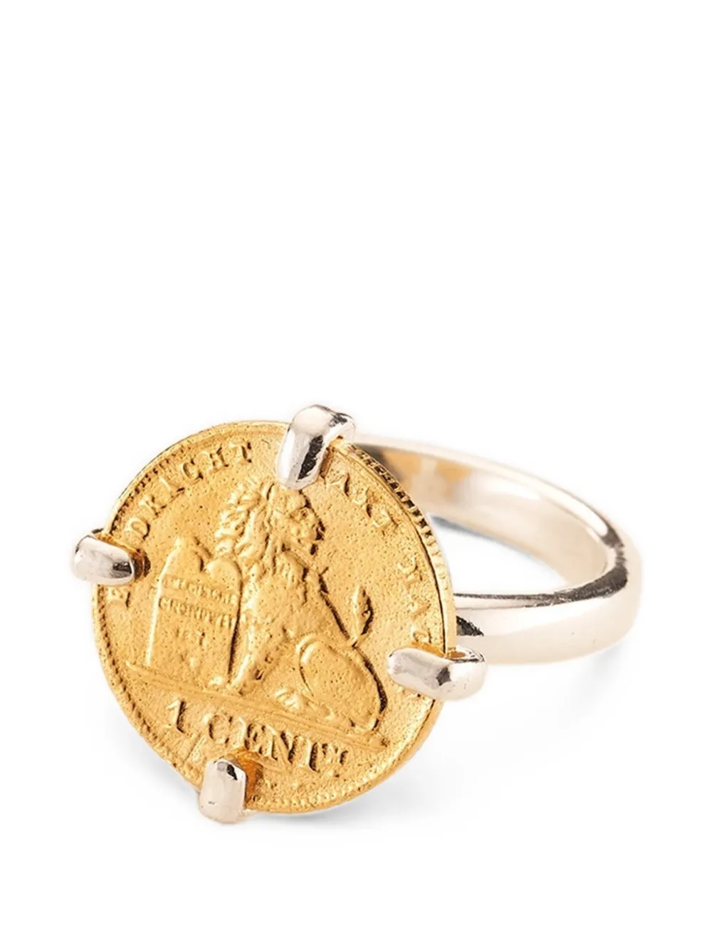 Wouters & Hendrix coin-pendant sterling-silver ring