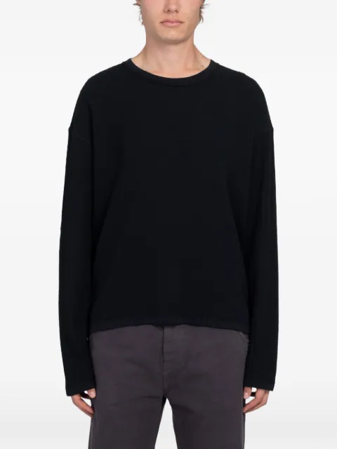mfpen ajour-stripe elbow-patch sweater