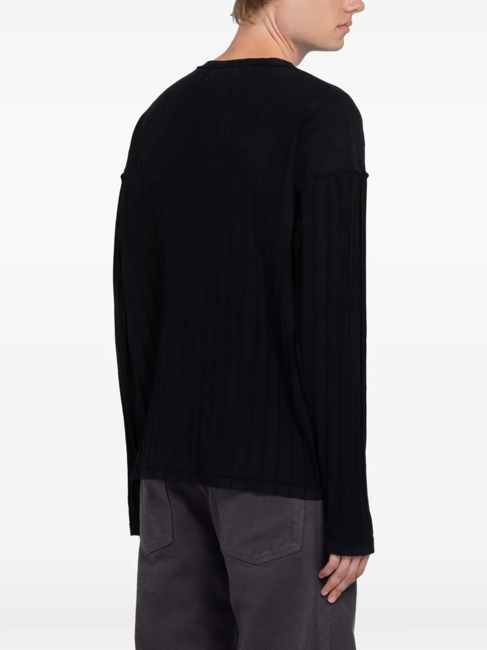 mfpen Reverse Rib sweater Zwart