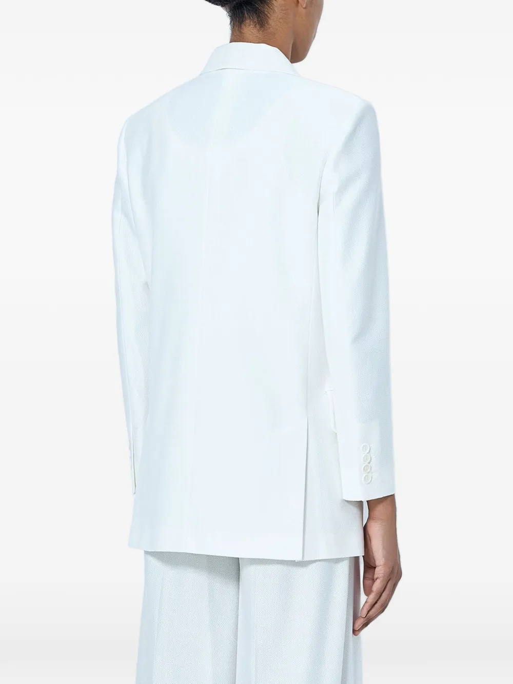 Max Mara Blazer met enkele rij knopen Wit
