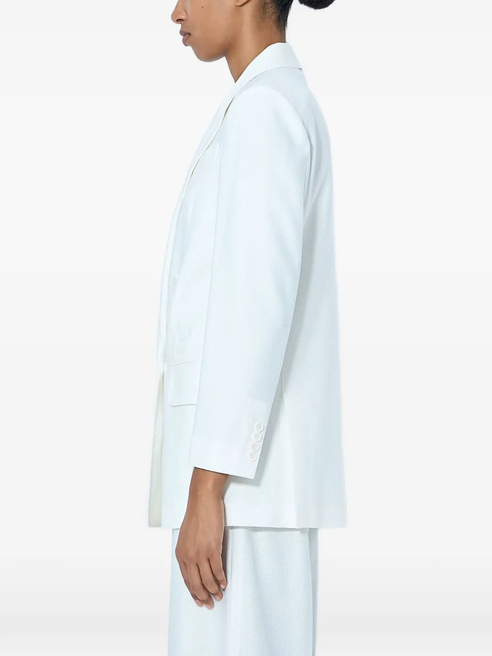 Max Mara Blazer met enkele rij knopen Wit