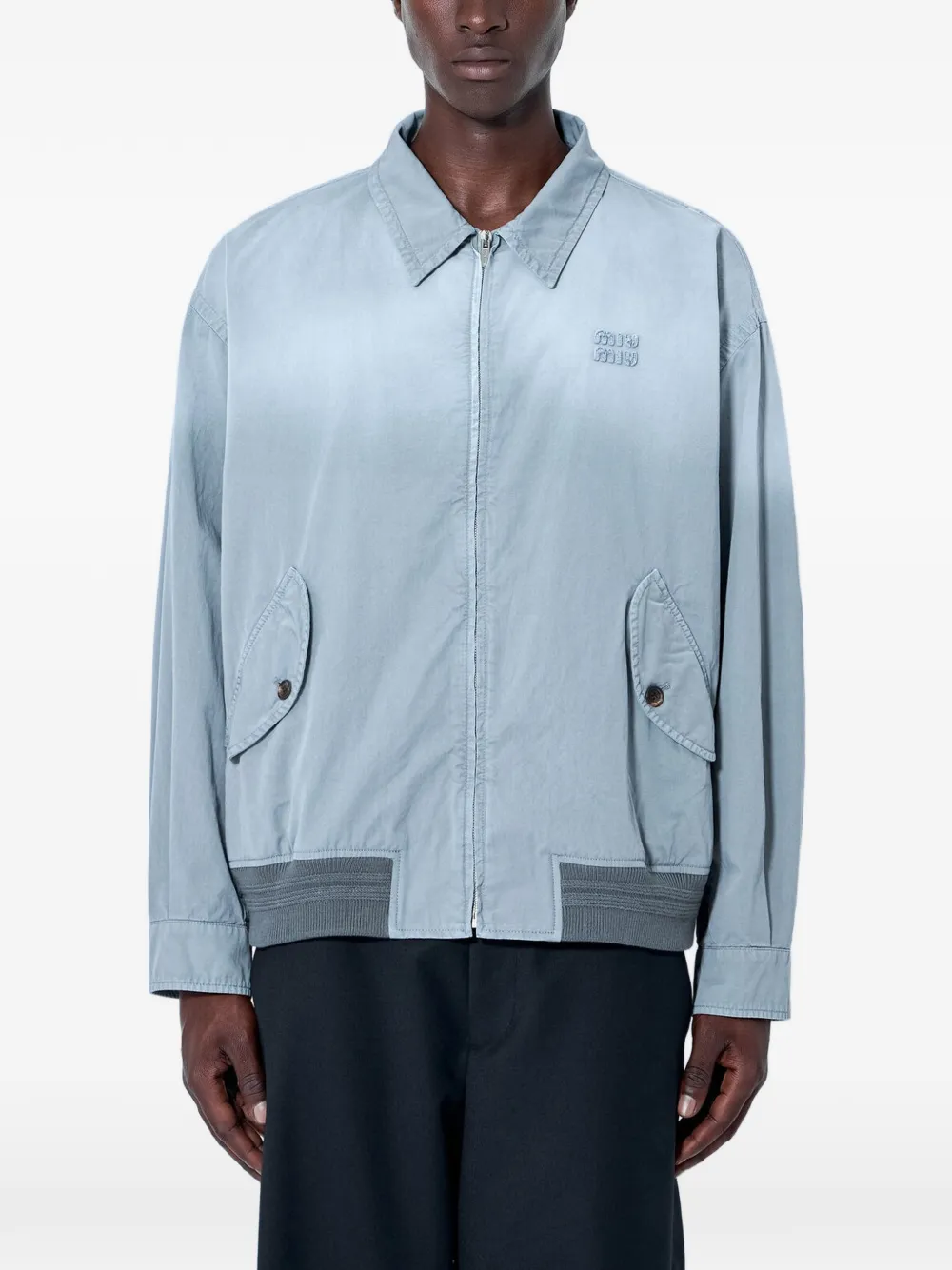 Miu Miu Old twill blouson jacket - Blu