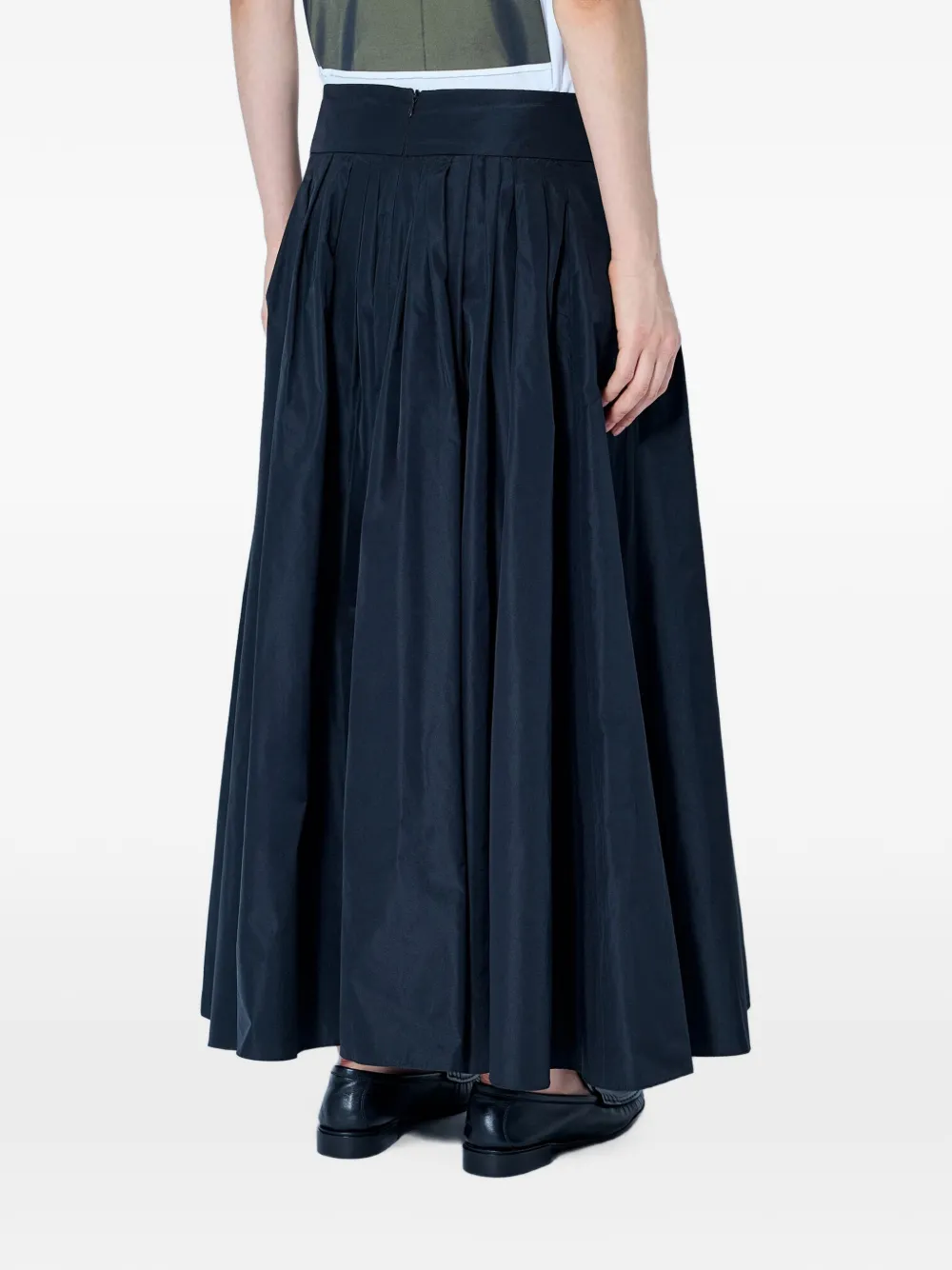 Max Mara Maxi-plooirok Zwart