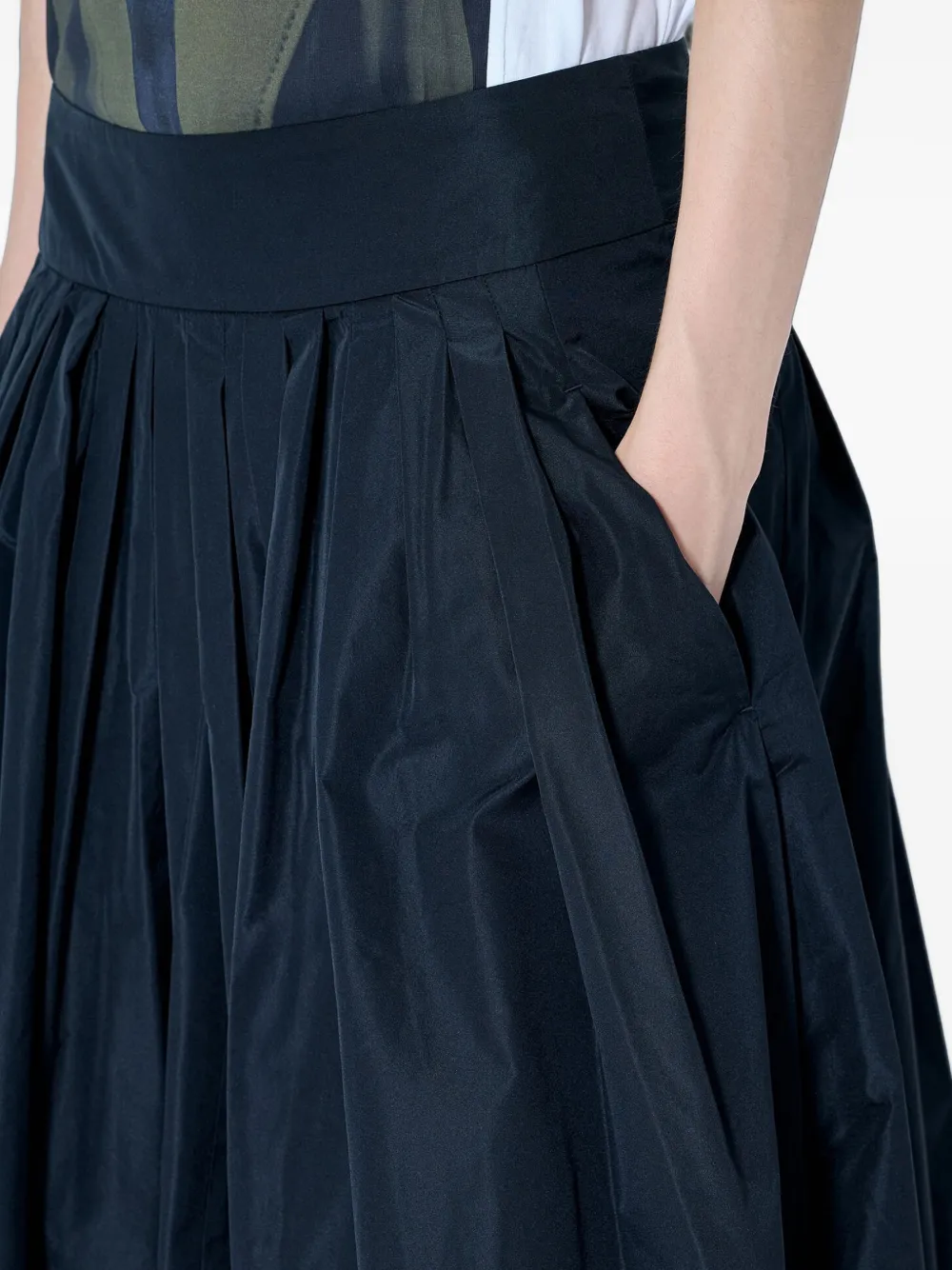 Max Mara Maxi-plooirok Zwart