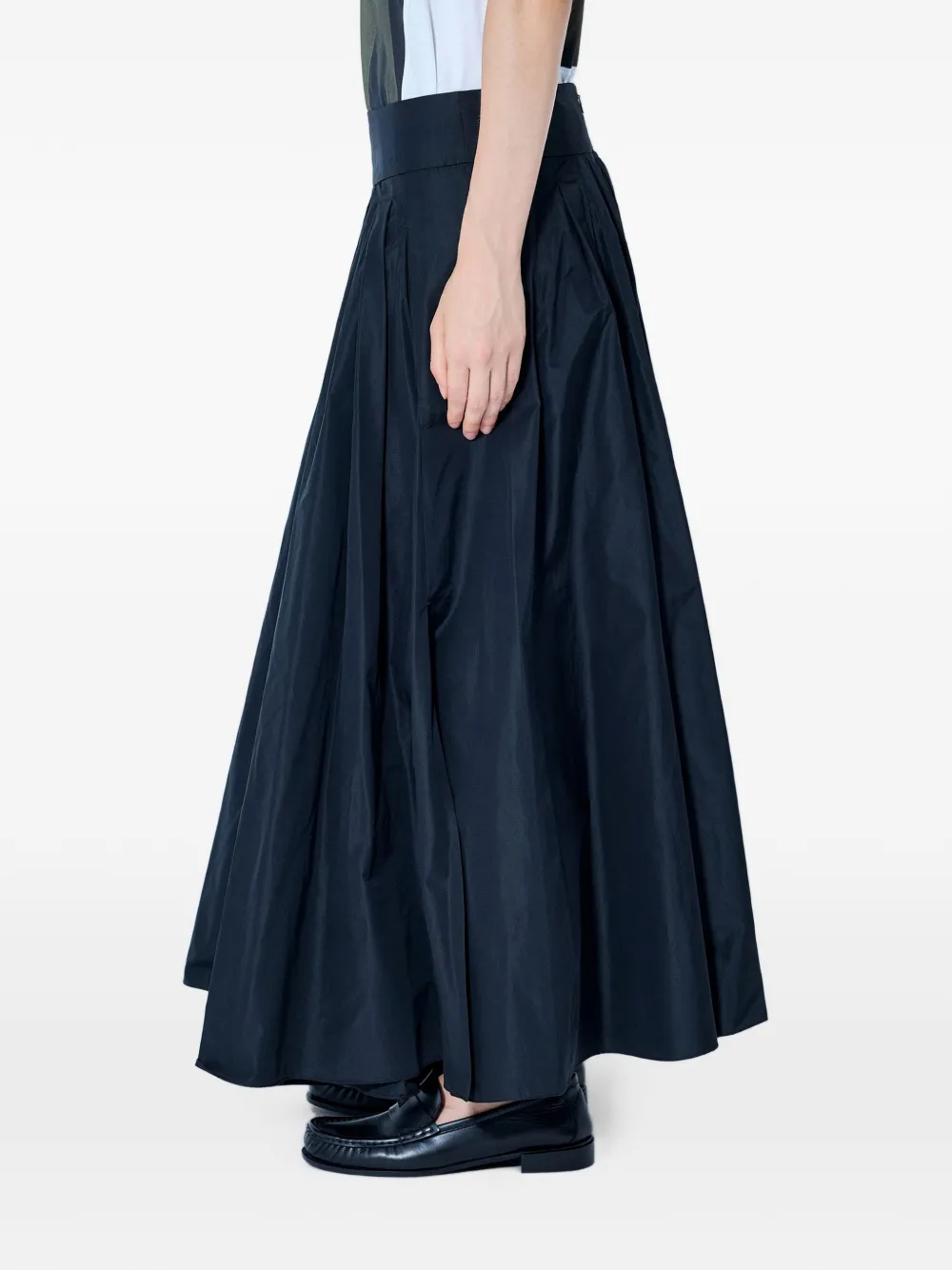 Max Mara Maxi-plooirok Zwart