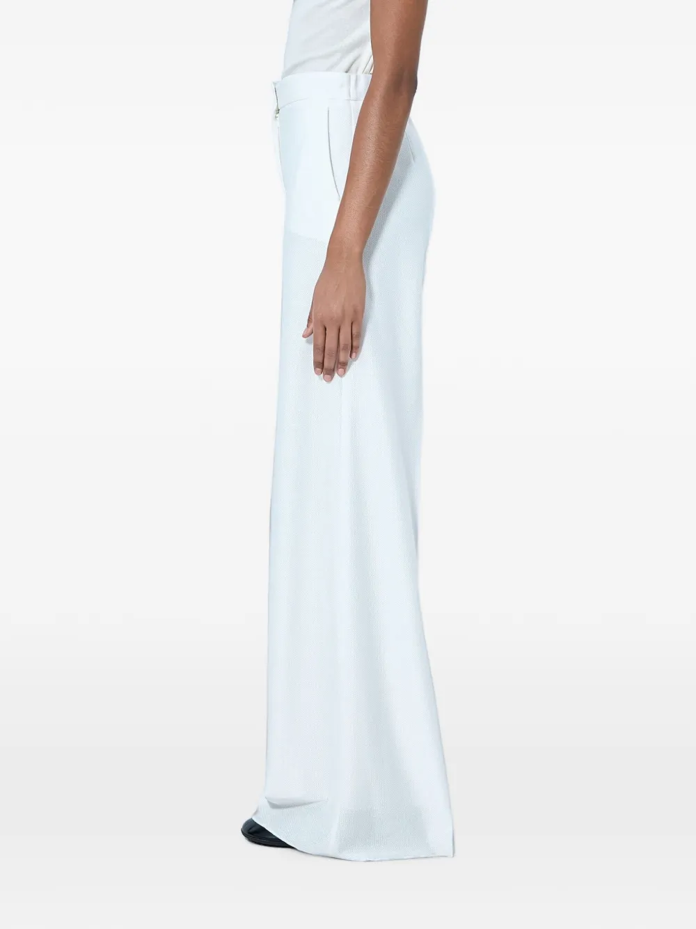 Max Mara Broek met wijde pijpen Wit