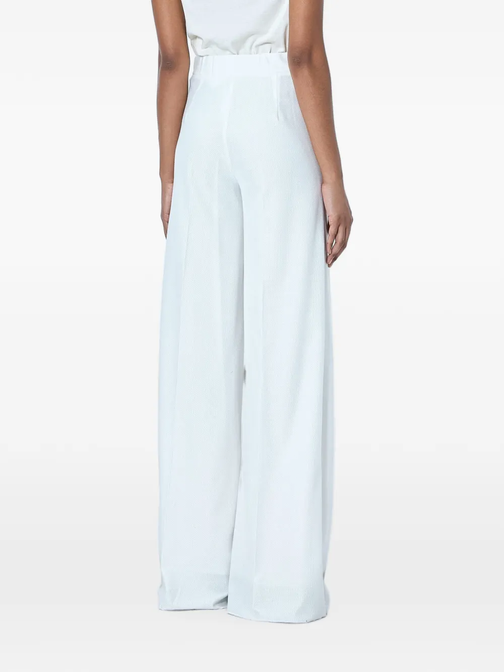 Max Mara Broek met wijde pijpen Wit