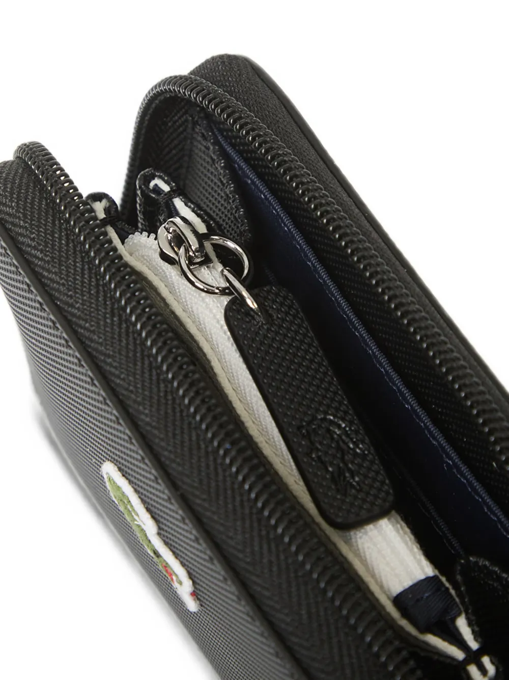 Lacoste Portemonnee met logopatch Zwart