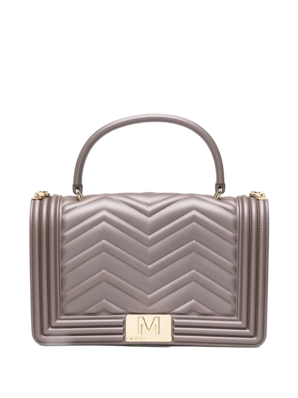 Marc Ellis Flatwave chevron shoulder bag - Grau