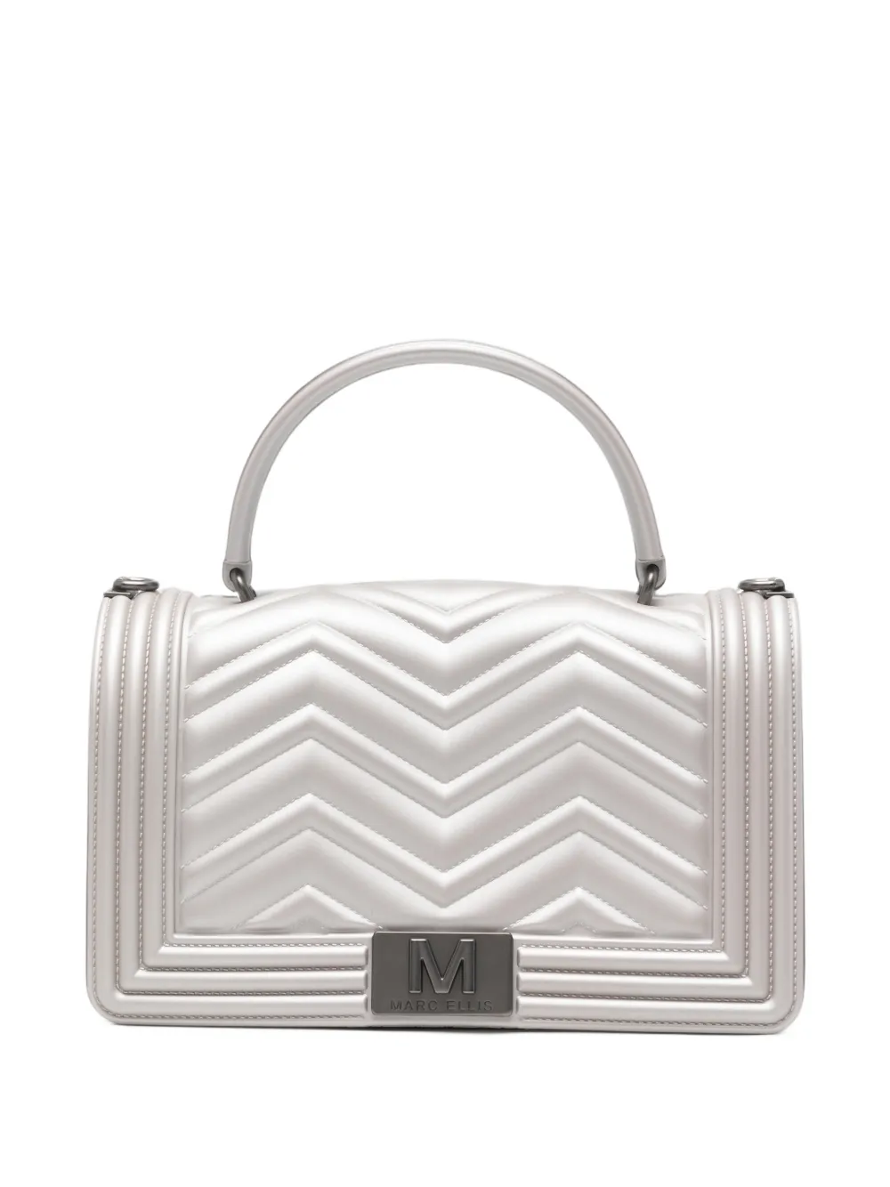 Marc Ellis chevron-quilted crossbody bag - Gris