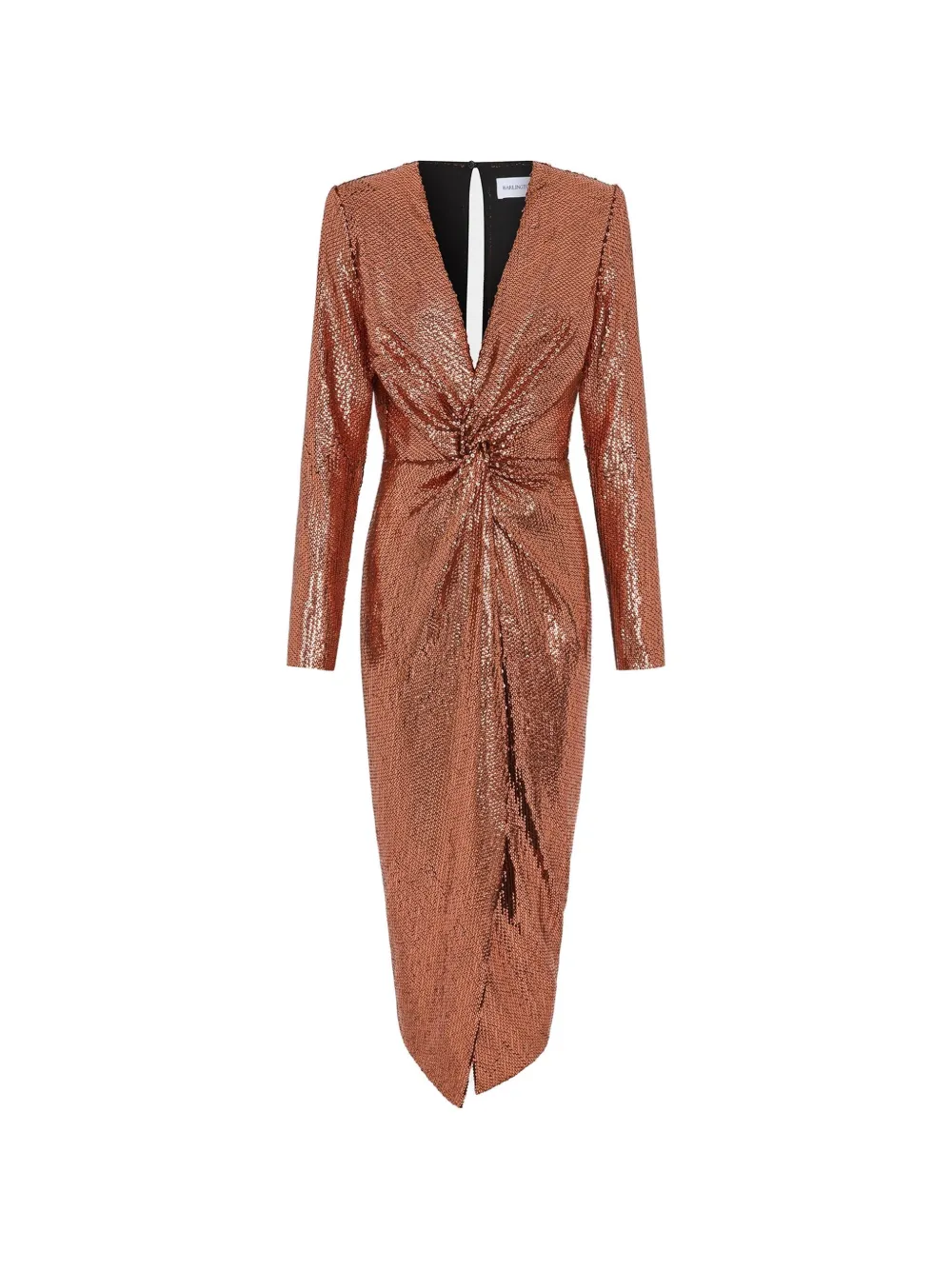 16Arlington robe mi-longue Vesta à sequins - Orange