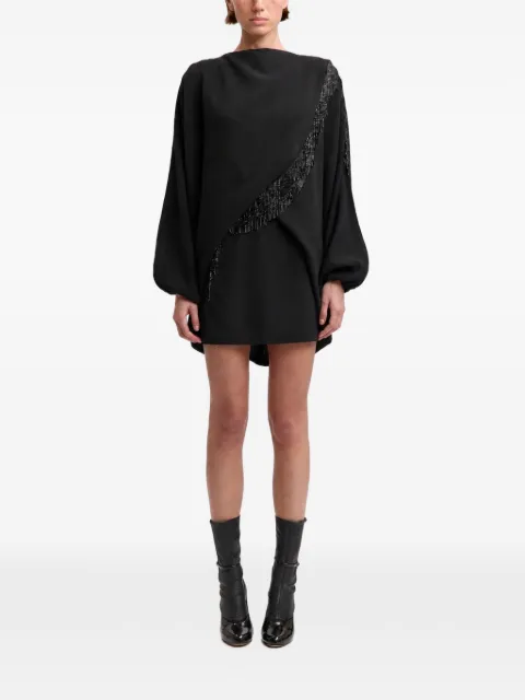 16Arlington Melfa bead-fringe mini dress