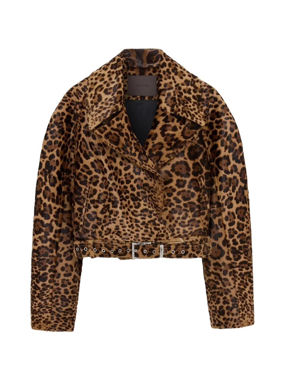 16arlington Nolan Leopard-print Jacket In Brown