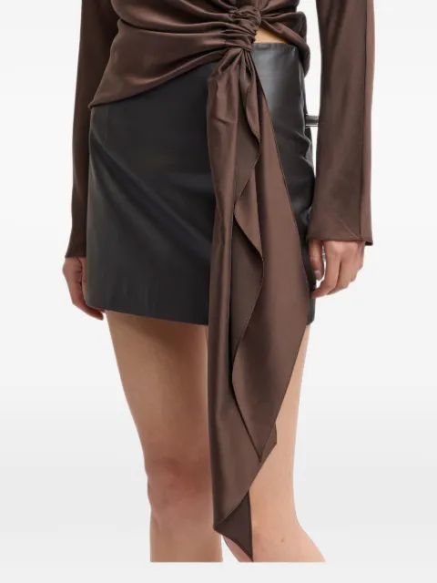 16Arlington Haile leather mini skirt