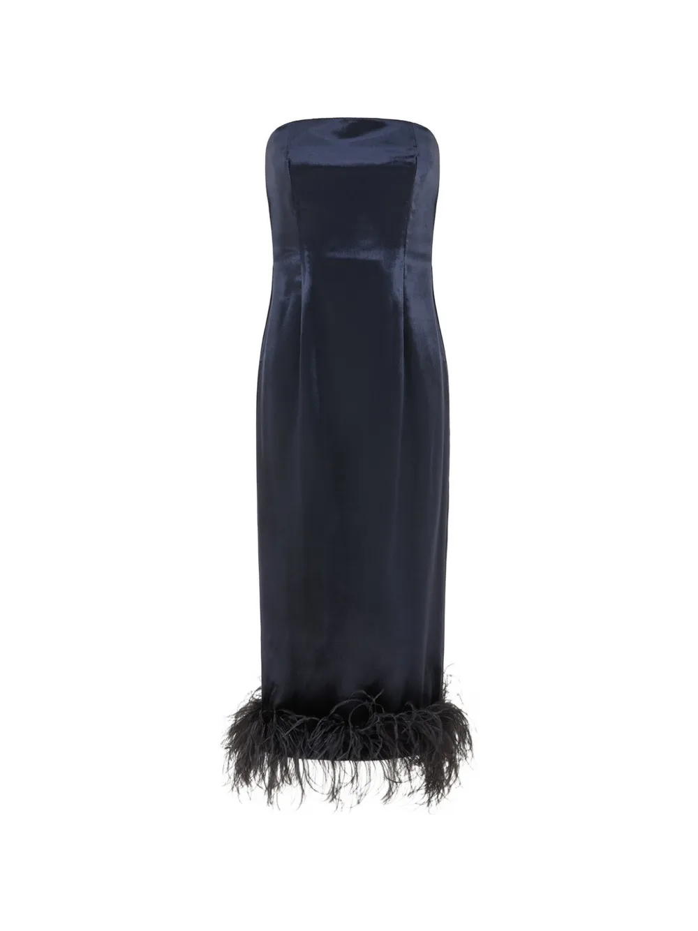 16Arlington robe mi-longue Minelli en velours à ornements de plumes - Bleu 16Arlington robe mi-longue Minelli en velours à ornements de plumes - Bleu
