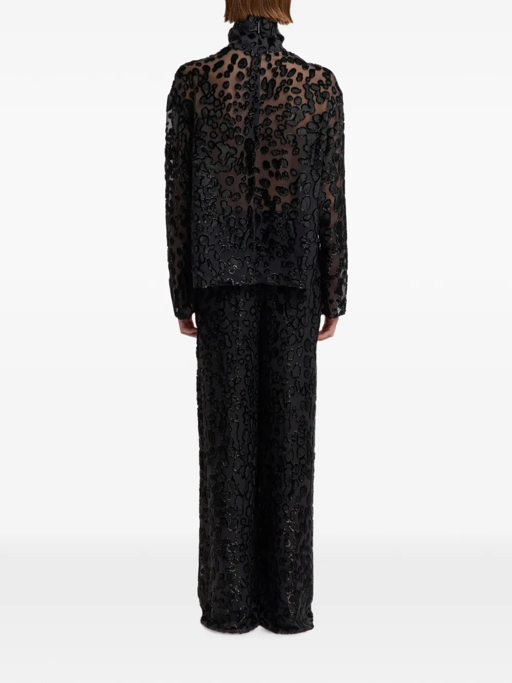 16Arlington Rocco Devoré Trousers in Black, view 4