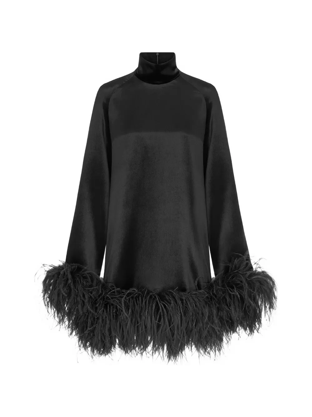 16Arlington robe courte Loire bordée de plumes - Noir