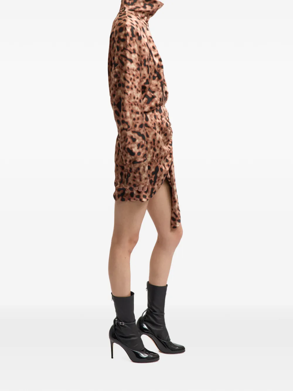 16Arlington Zambra mini-jurk met print Bruin