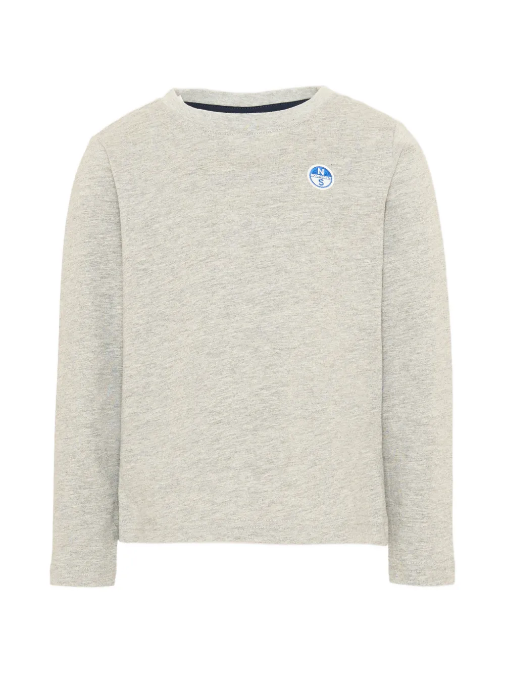 North Sails Kids logo-patch long-sleeve T-shirt - Grigio