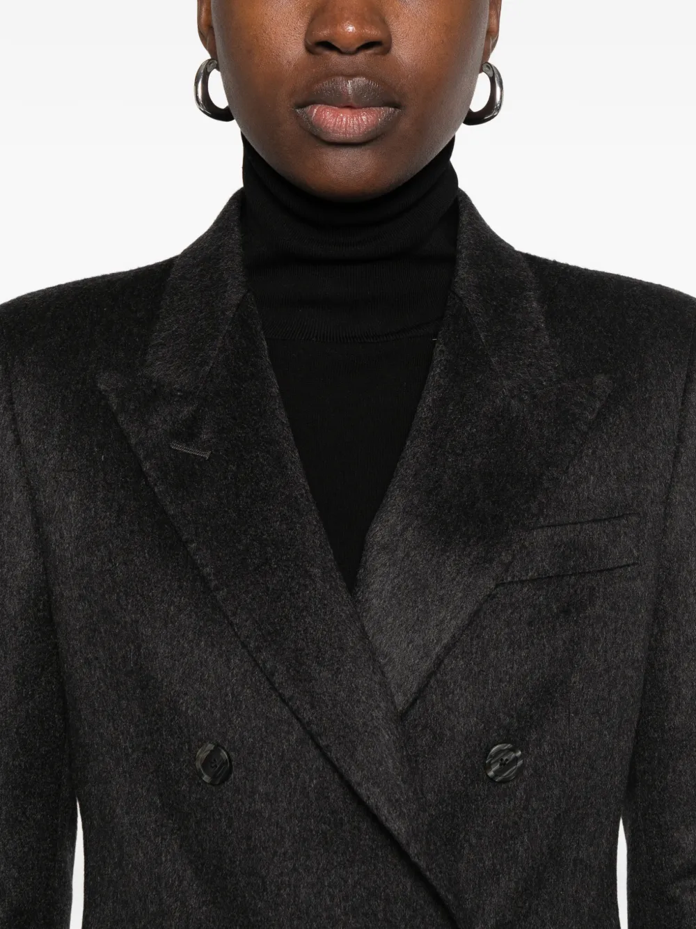Tagliatore double-breasted cashmere blazer Grijs