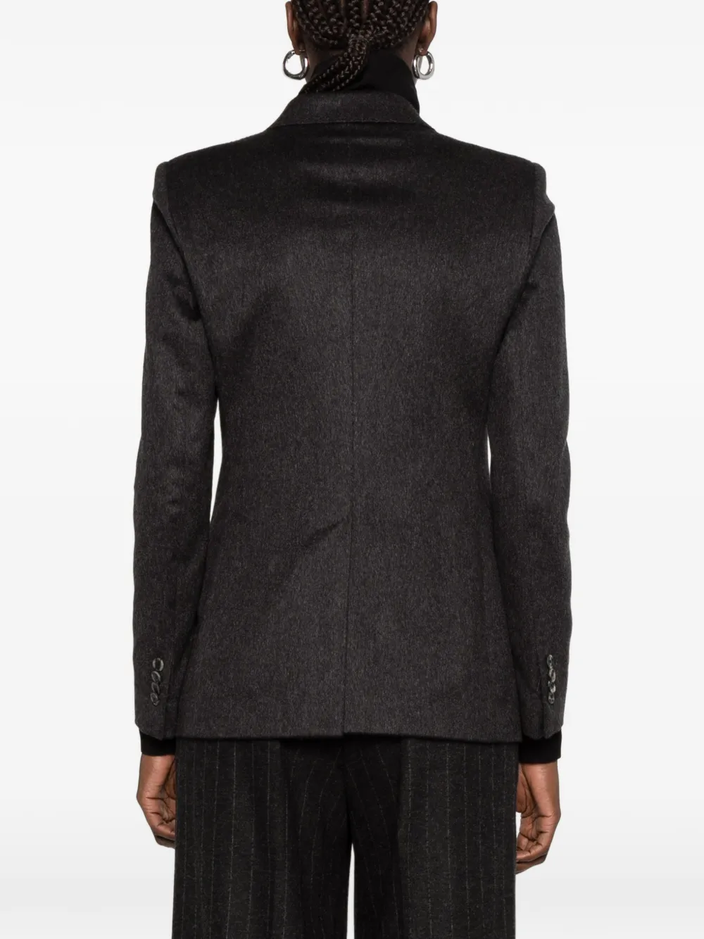 Tagliatore double-breasted cashmere blazer Grijs