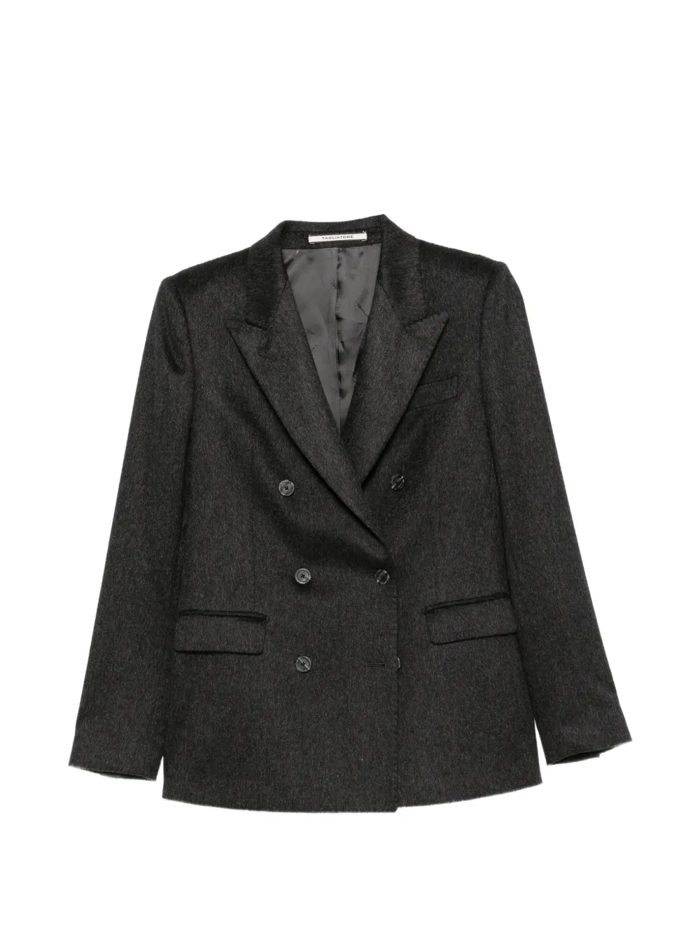 Tagliatore double-breasted cashmere blazer - Grau