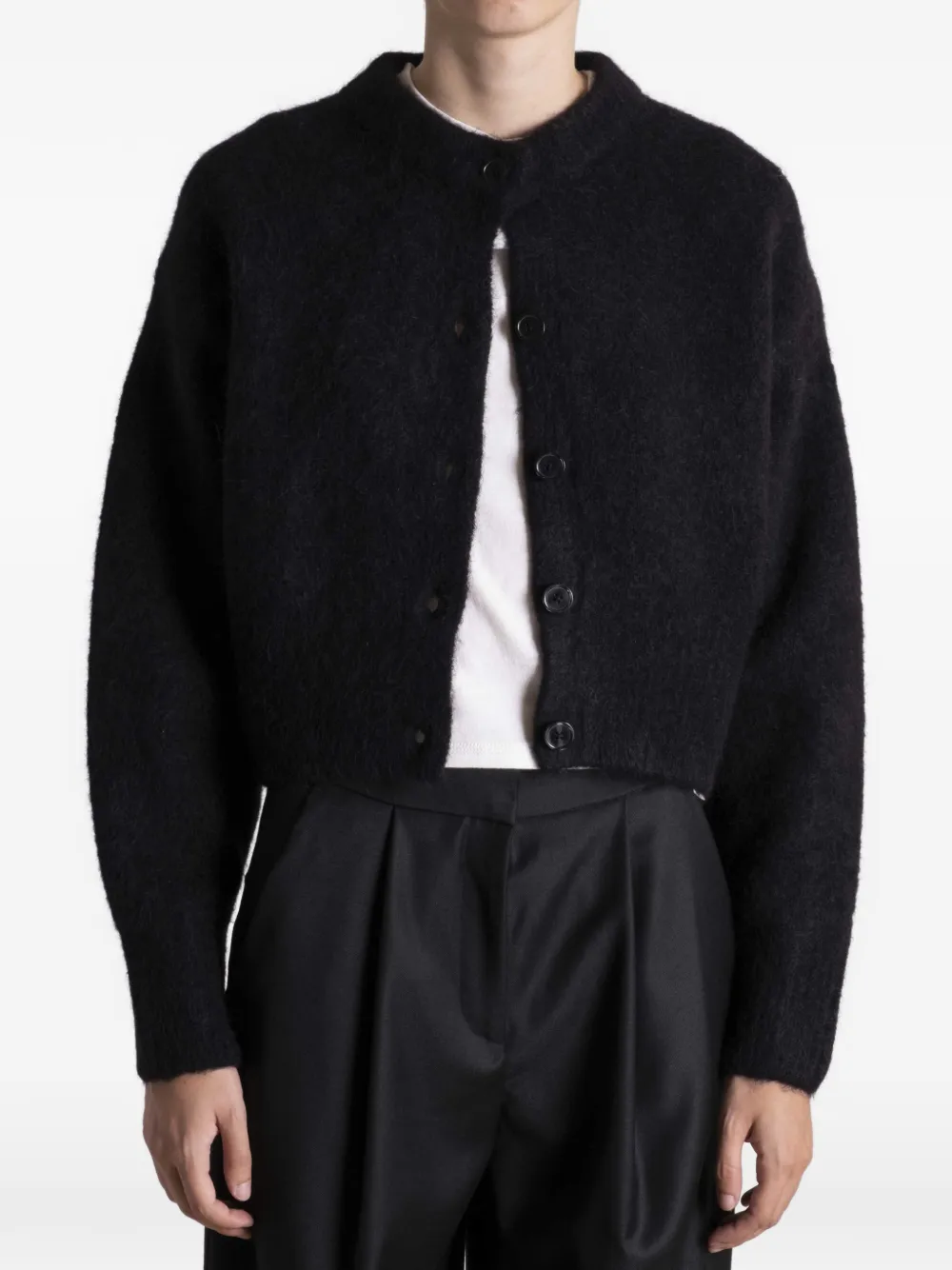 IVY OAK Ioferda cropped button-down cardigan - Nero